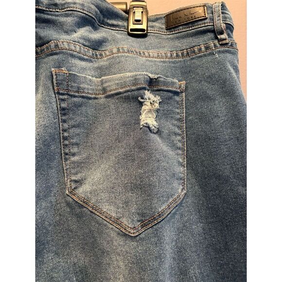 Nicole Miller NY Women's Distressed Ankle Jeans Size 22 Blue Slim Fit - Picture 11 of 16